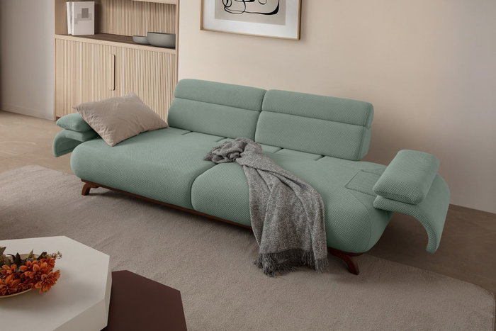 Atelier Del Sofa Bonjo Walnut - Sea Green